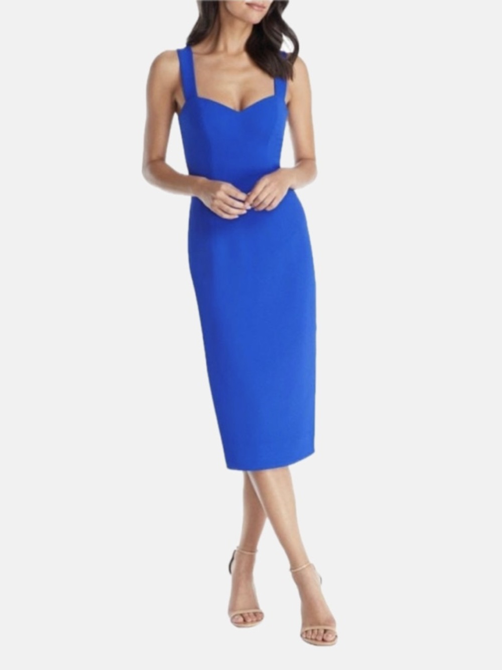 Dress The Population Nicole Sweetheart Neck Cocktail Dress in electric blue